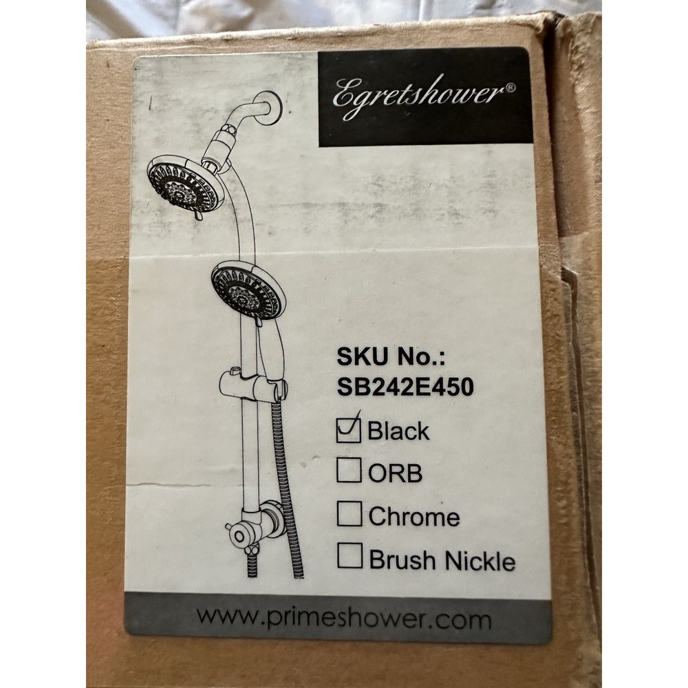 Egretshower Handheld Showerhead & Rain Shower Combo SB242E450 New